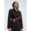 Cinturón Acolchado Cuadritos Efecto Piel Marron  LOLA CASADEMUNT