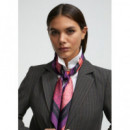 Pañuelo Satinado Zebra y Lc Marron-naranja  LOLA CASADEMUNT