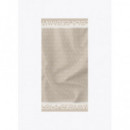 Fular Monograma en Tonos Neutros Crudo  LOLA CASADEMUNT