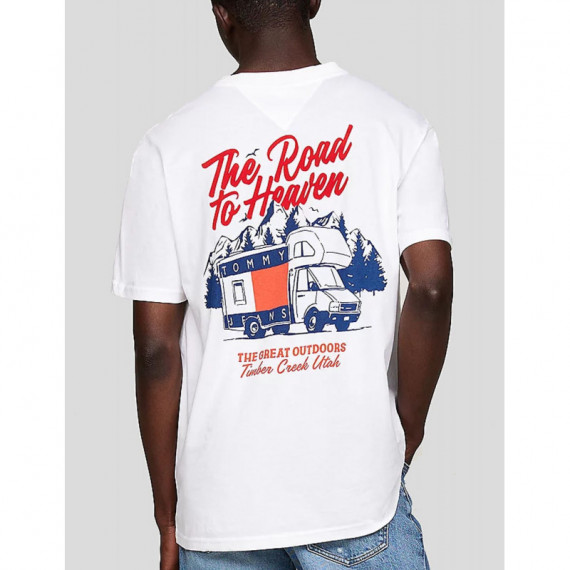 Camiseta Tommy Reg Outdoors Novelty Blanco  TOMMY JEANS