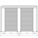 Panel vertical para pérgola SALITRE 30,9 cm color natural Terrazza®