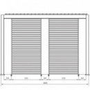 Parasol Lateral para Pérgola Salitre- 123 Cm- Color Antracita- Terrazza®  TERRAZZA COLLECTION