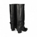 BOTA HEBILLA PIEL NEGRO