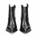 Botin Cowboy Finas Tachas Piel Negro  VEXED SHOES COMPANY