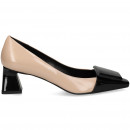 SALON CHAPON PIEL NEGRO+BEIGE