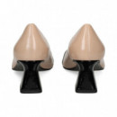 SALON CHAPON PIEL NEGRO+BEIGE