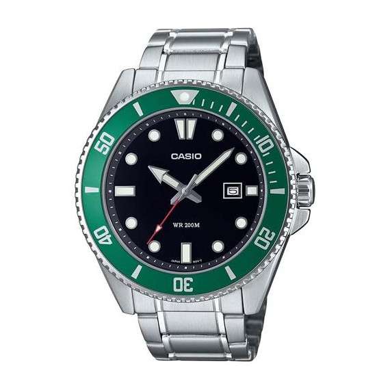 CASIO Coleccion MDV-107D-3AVEF Reloj Analogico Correa Resina, Pantalla Neon, Cronometro, Fecha, Alar