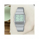 CASIO Coleccion AQ-800E-3AEF Reloj Analogico/digtial Correa Acero Inox, Cronometro,fecha,resit a