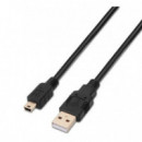 AISENS Cable USB a Usb-mini 2.0 / 1.8M/ A101-0025 / Negro