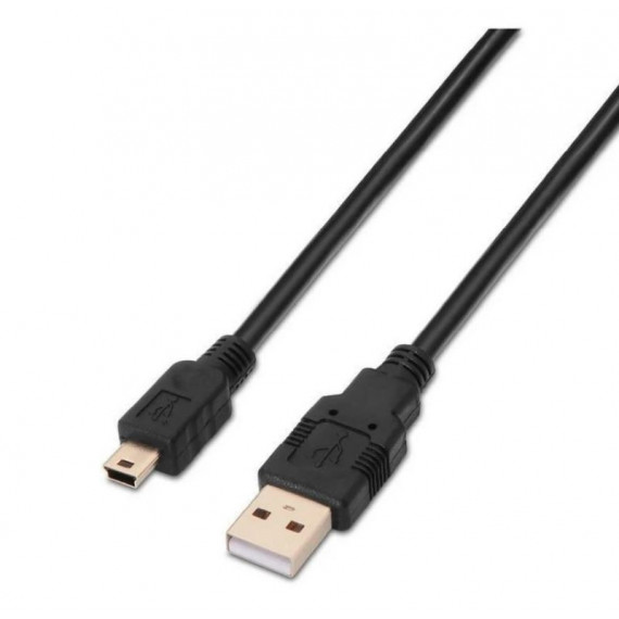 AISENS Cable USB a Usb-mini 2.0 / 1.8M/ A101-0025 / Negro