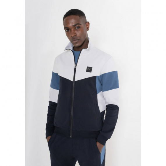 Sudadera con Cremallera Regular Fit de Tejido Mezcla de Algodón con Bandas de ANTONY MORATO