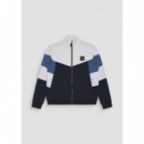 Sudadera con Cremallera Regular Fit de Tejido Mezcla de Algodón con Bandas de ANTONY MORATO