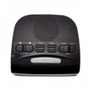 AIWA Radio Reloj Despertador CR-15 con Doble Alarma, 20 Presintonias Negra