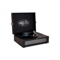 AIWA Tocadisco con Altavoz VPX-1971BK Vintage Negro con BLUETOOTH USB,MP3,AUX In