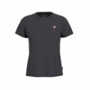 Camiseta Clásica con Triángulo Mini de GUESS JEANS