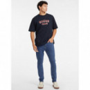 Camiseta Holgada con Estampado Retro de GUESS JEANS