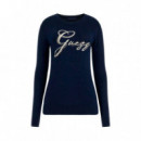 Sudadera con Logotipo Frontal Strass  GUESS