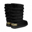 Botin Presky Nylon Negro  LOVE MOSCHINO