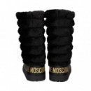 Botin Presky Nylon Negro  LOVE MOSCHINO