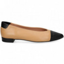 Punta Negro Bailarina Cuero  MIUXA