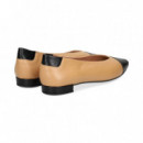 Punta Negro Bailarina Cuero  MIUXA