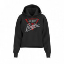 Sudadera con Logotipo Icon Adornado con Strass de GUESS