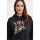 Sudadera con Logotipo Icon Adornado con Strass de GUESS
