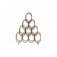 Botellero 10 Botellas Dorado