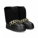 Botin Presky Ganchillo Eslabon Negro  LOVE MOSCHINO