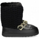 Botin Presky Ganchillo Eslabon Negro  LOVE MOSCHINO