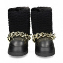 Botin Presky Ganchillo Eslabon Negro  LOVE MOSCHINO