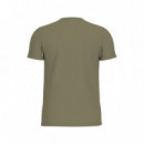 Camiseta Elástica con Logotipo Frontal de GUESS