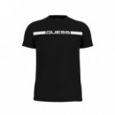 Camiseta Elástica con Logotipo Frontal de GUESS