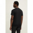 Camiseta Elástica con Logotipo Frontal de GUESS