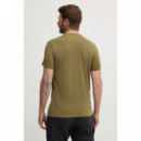 Camiseta Elástica con Logotipo Frontal de GUESS