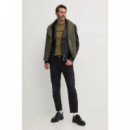 Camiseta Elástica con Logotipo Frontal de GUESS