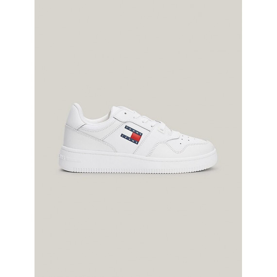 Zapatillas de Piel Finamente Dentadas de Tommy Jeans  TOMMY HILFIGER