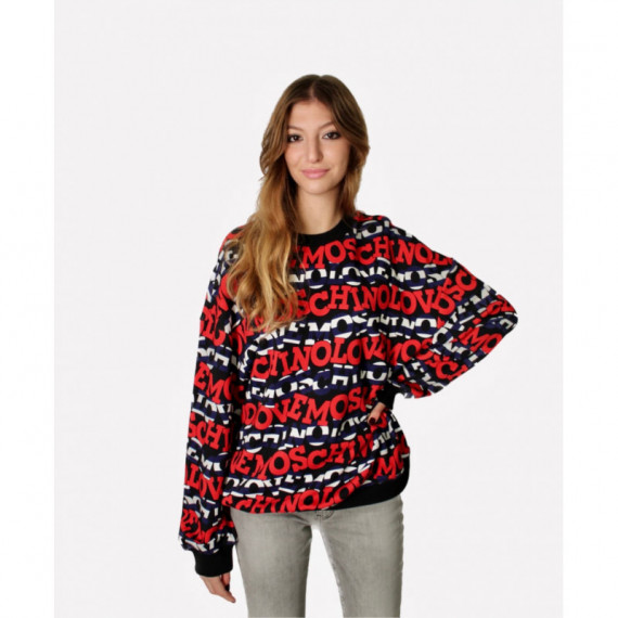 Sudaderas Felpa Girocollo A.over Righe  LOVE MOSCHINO