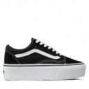 Ua Old Skool Stackform Sucv Blkwh Suede/canvas Black/true White VANS