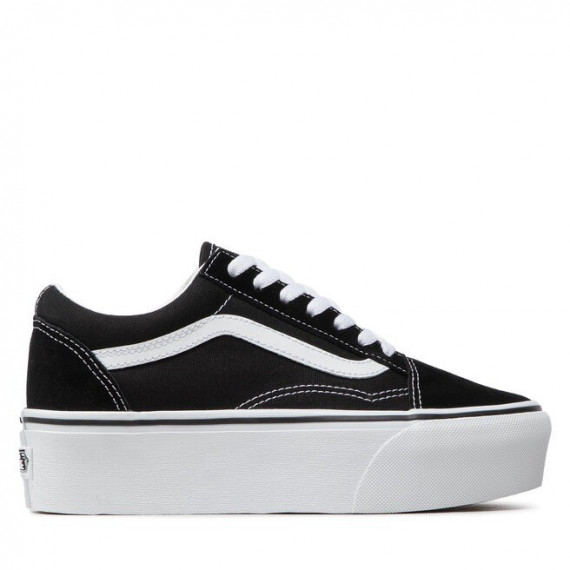 Ua Old Skool Stackform Sucv Blkwh Suede/canvas Black/true White VANS
