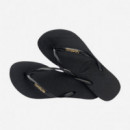 Hav. Slim Logo Metallic Black/gold 37/38 Black/gold HAVAIANAS
