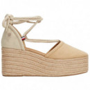 Cuñas Closed Toe Linen Flatform  TOMMY HILFIGER