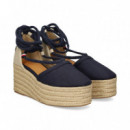 Cuñas Closed Toe Linen Flatform  TOMMY HILFIGER
