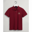 Polo Gant Archive granate