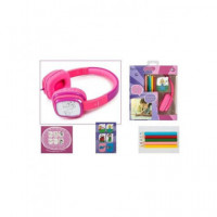 KOOLTECH Auricular de Casco Infantil Cable Jack 3.5MM con Lapices de Colores  Cph Kids 1 Rosa