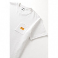 Camisetas Hombre Camiseta SERVICE WORKS Waffle Pocket White