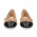 Bailarina Chanel+lazo Negro+beige  STEVE MADDEN