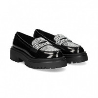Mocasin Pala Cristal Florentic Negro  STEVE MADDEN - Guanxe Atlantic Marketplace