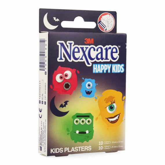 3M NEXCARE Tiras Happy Kids Monsters 10 Unids