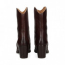 Botin Cowboy Piel Marron  UNISA